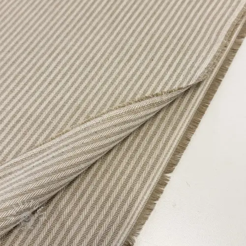 Dekostoff DOBBY Colored stripe sand