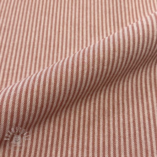 Dekostoff DOBBY Colored stripe dark orange