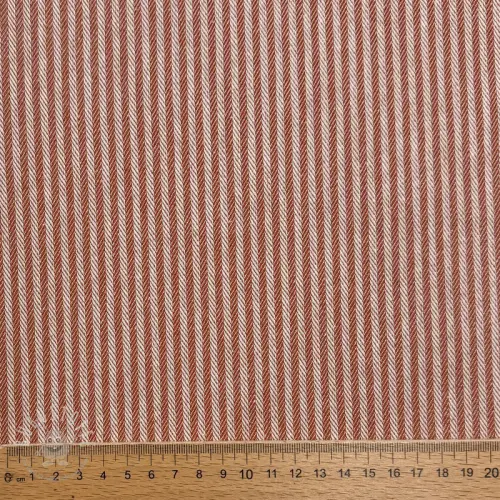 Dekostoff DOBBY Colored stripe dark orange