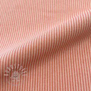 Dekostoff DOBBY Colored stripe coral