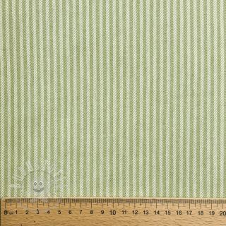 Dekostoff DOBBY Colored stripe light green