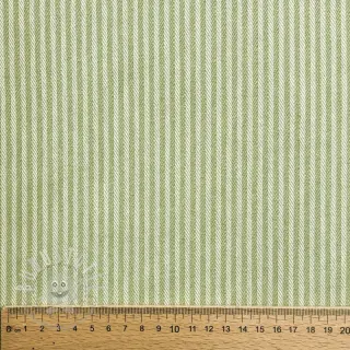 Dekostoff DOBBY Colored stripe light green