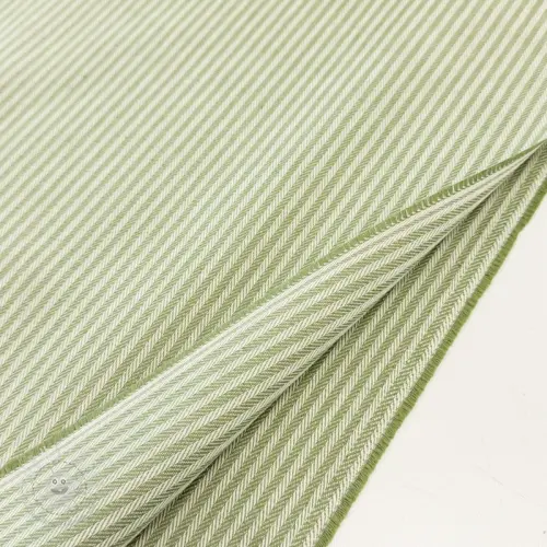 Dekostoff DOBBY Colored stripe light green