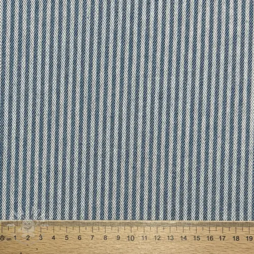 Dekostoff DOBBY Colored stripe blue