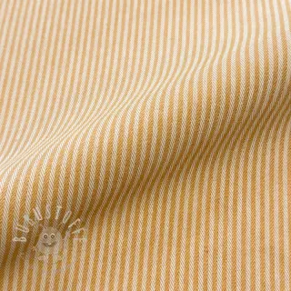 Dekostoff DOBBY Colored stripe ochre