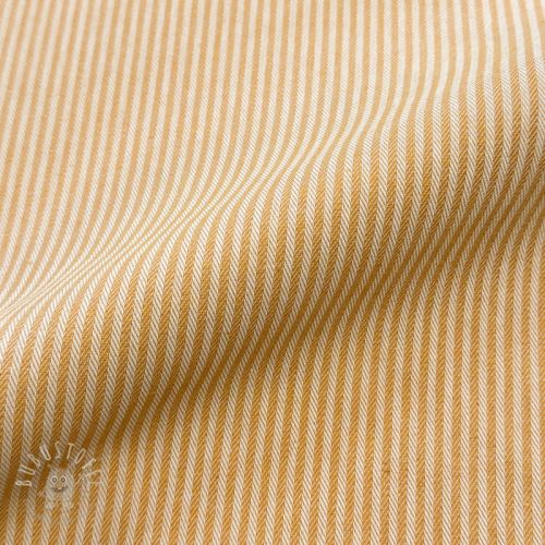 Dekostoff DOBBY Colored stripe ochre