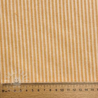 Dekostoff DOBBY Colored stripe ochre