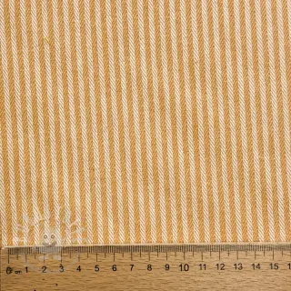 Dekostoff DOBBY Colored stripe ochre