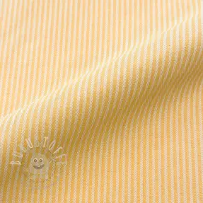 Dekostoff DOBBY Colored stripe warm yellow