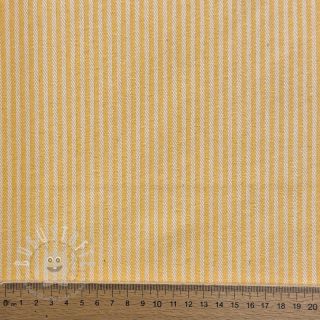 Dekostoff DOBBY Colored stripe warm yellow