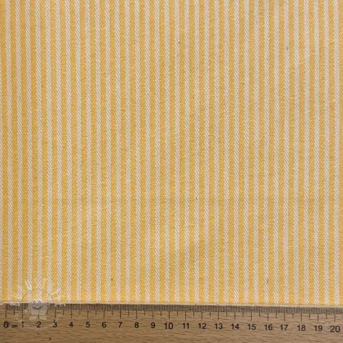 Dekostoff DOBBY Colored stripe warm yellow