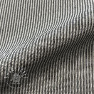 Dekostoff DOBBY Colored stripe graphite