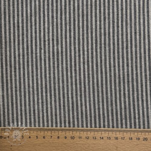 Dekostoff DOBBY Colored stripe graphite