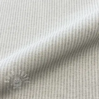 Dekostoff DOBBY Colored stripe light grey