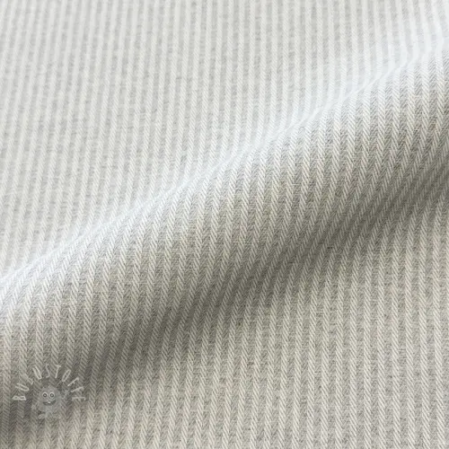 Dekostoff DOBBY Colored stripe light grey