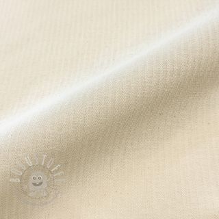 Dekostoff DOBBY Colored stripe naturel