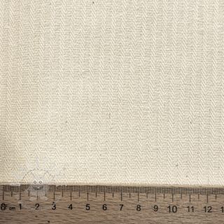 Dekostoff DOBBY Colored stripe naturel