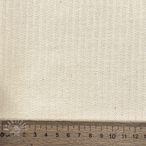 Dekostoff DOBBY Colored stripe naturel