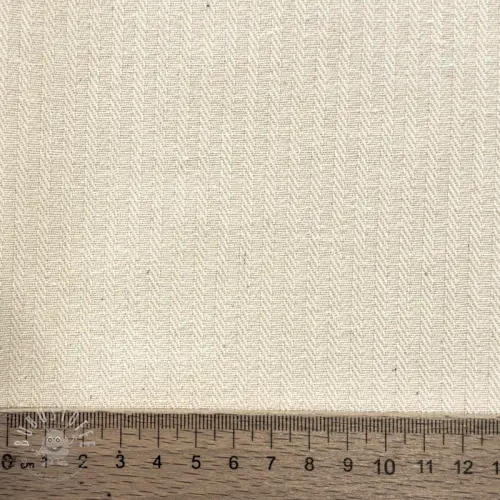 Dekostoff DOBBY Colored stripe naturel