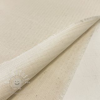 Dekostoff DOBBY Colored stripe naturel