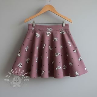 Baumwollstoff FLANNEL Zebras mauve