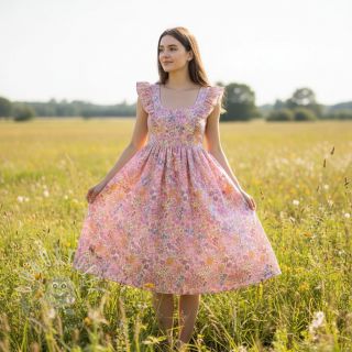 Baumwollstoff VOILE Small hayppy flowers digital print