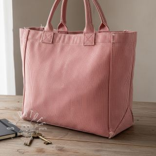 Dekostoff DOBBY Colored stripe poppy red