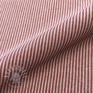 Dekostoff DOBBY Colored stripe burgundy