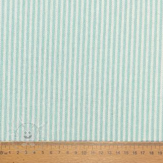 Dekostoff DOBBY Colored stripe mint