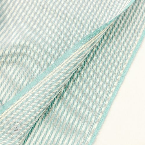 Dekostoff DOBBY Colored stripe mint