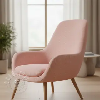 Dekostoff DOBBY Colored stripe light pink