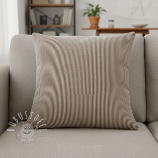 Dekostoff DOBBY Colored stripe coffee