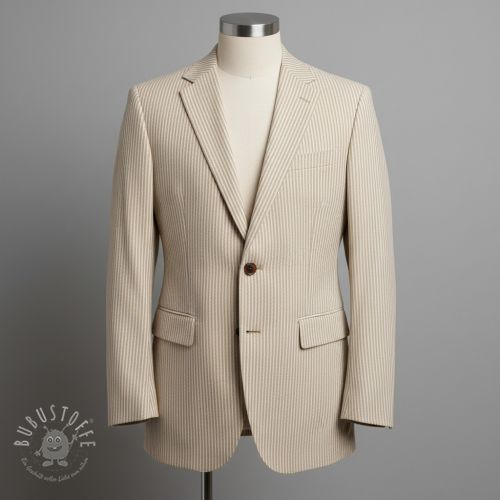 Dekostoff DOBBY Colored stripe sand