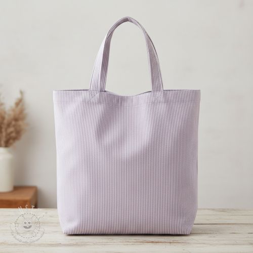 Dekostoff DOBBY Colored stripe lavender