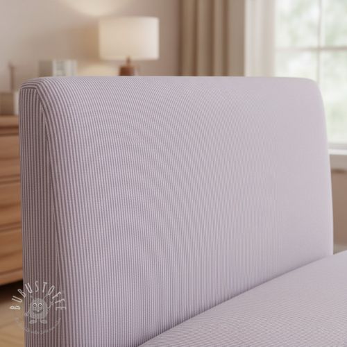 Dekostoff DOBBY Colored stripe lavender