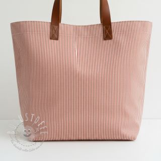 Dekostoff DOBBY Colored stripe dark orange