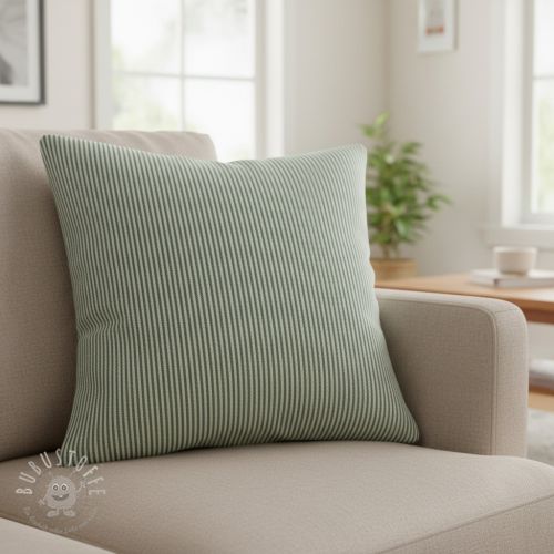 Dekostoff DOBBY Colored stripe bottle green