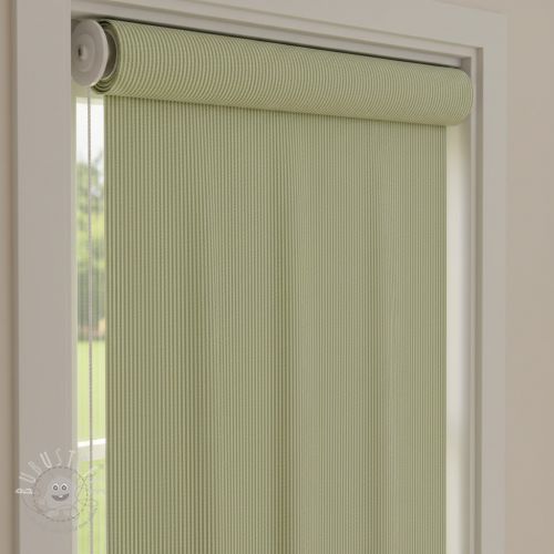 Dekostoff DOBBY Colored stripe light green