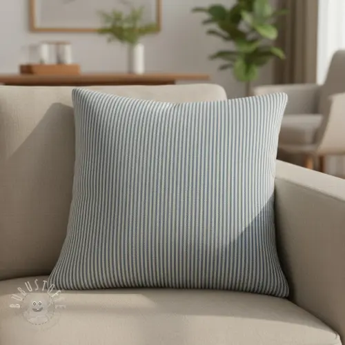 Dekostoff DOBBY Colored stripe blue