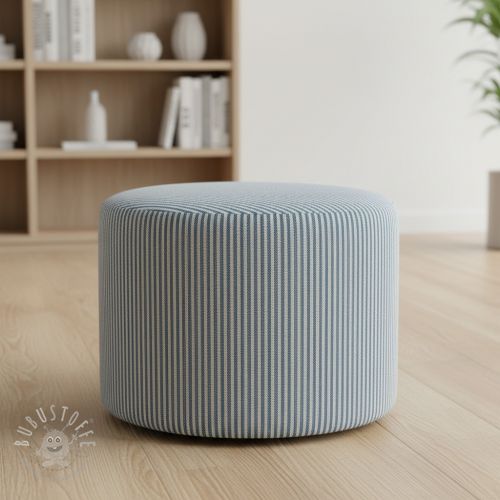 Dekostoff DOBBY Colored stripe blue