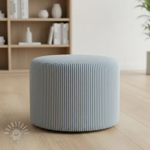Dekostoff DOBBY Colored stripe blue