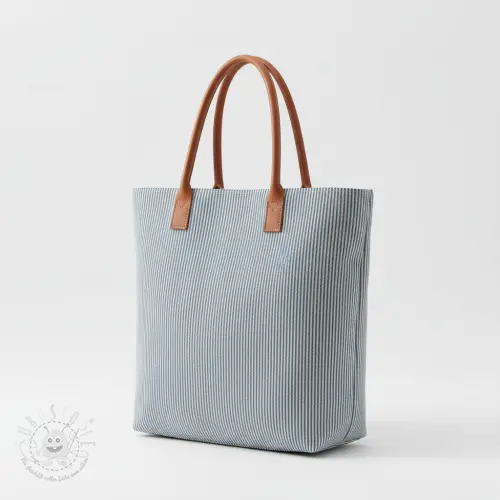 Dekostoff DOBBY Colored stripe blue