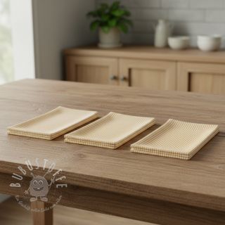 Dekostoff DOBBY Colored stripe ochre