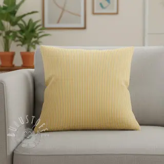 Dekostoff DOBBY Colored stripe warm yellow