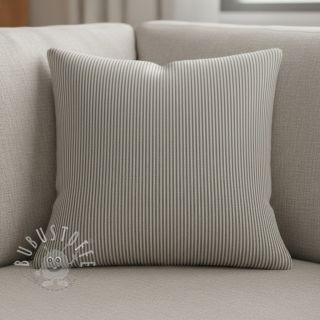 Dekostoff DOBBY Colored stripe graphite