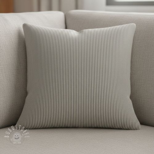 Dekostoff DOBBY Colored stripe graphite