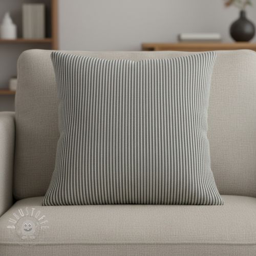 Dekostoff DOBBY Colored stripe black