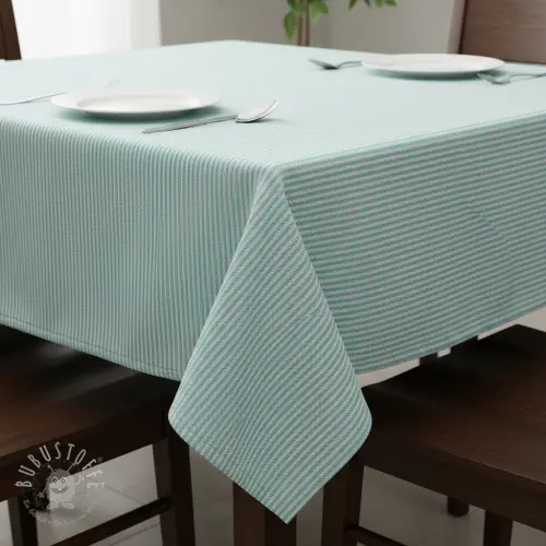 Dekostoff DOBBY Colored stripe mint