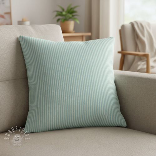 Dekostoff DOBBY Colored stripe mint