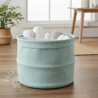 Dekostoff DOBBY Colored stripe mint